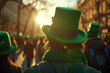 © ADDICTIVE STOCK - St Patrick's Day Parade Revelers in Festive Green Hats Generative AI image