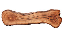 Wooden Log Isolated On Transparent Background.  Clipping Path Included.
