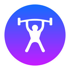 Sticker - Weight Lifting Person Icon of Physical Fitness iconset.