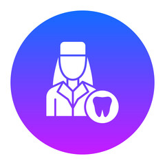 Sticker - Female Dentist Icon of Medicine iconset.