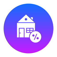 Poster - House Discount Icon of Real Estate iconset.