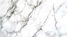 Marble Texture. White Marble With Black And Gray Veins.	