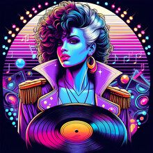 Poster Representing The Music And The Style Of The 80s