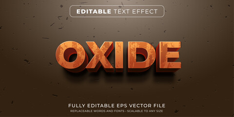 Wall Mural - editable text effect in rusting metal style