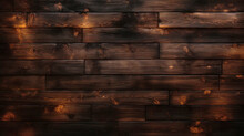 Burned Wood Wall Or Floor Background Color Dark Amber, Rustic Style
