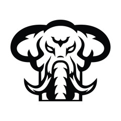 Wall Mural - elephant mascot logo line art design illustration