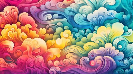 Wall Mural - A background that is colorful and has a pattern that is referred to as 'rainbow'.