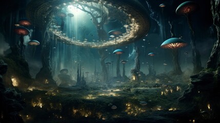 Wall Mural - seen from a very different planet in another galaxy and universe