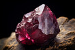 Close-up of a raw ruby gemstone