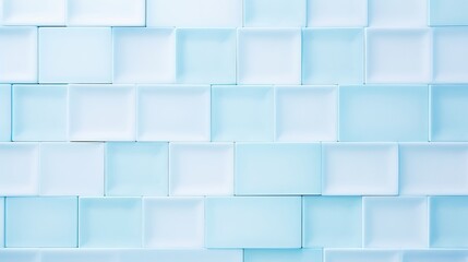 Wall Mural - Pastel blue tiles are arranged on a textured background