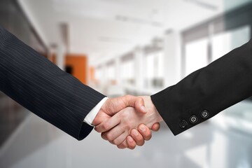 Sticker - Shaking hands, Professional Lawyers and clients discuss