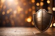 © WrongWay - Shield on the floor with a defocused bokeh background
