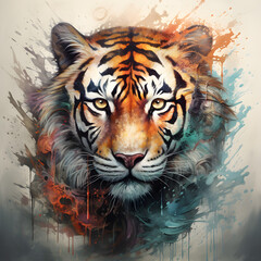 Poster - tiger head illustration