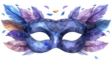 Venetian Purple Carnival Mask