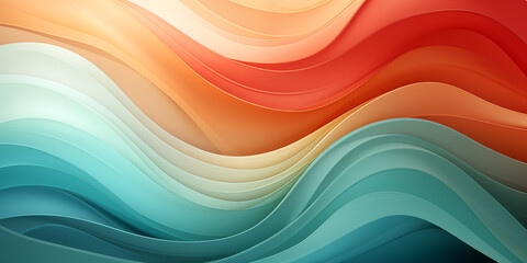 Colorful wavy background with paper cut style. background or wallpaper