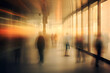 © Neon Butter - People In Transit Hub with Motion Blur Low Shutter Speed
