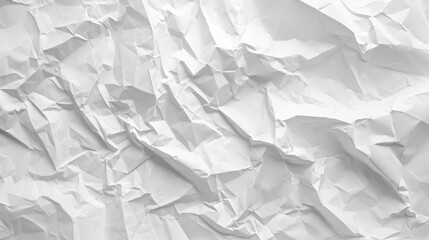 Poster - White Paper Texture background. Crumpled white paper abstract shape background with space paper for text