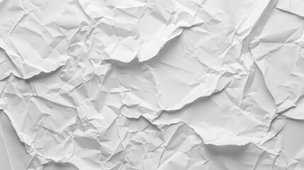 Poster - White Paper Texture background. Crumpled white paper abstract shape background with space paper for text