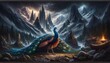 A peacock in radiant splendor