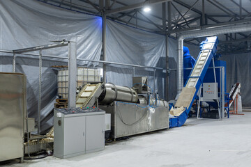 Wall Mural - dog food production, dry food conveyor