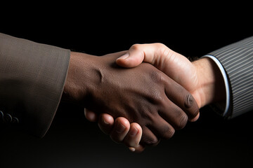 Handshake - Black with White - Old with Young - Man with Woman