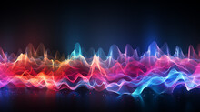 Sound Wave Multi Colored Sound Wave Background , Generate AI