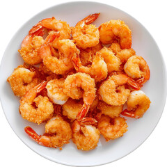 Wall Mural - fried shrimps isolated on transparent background