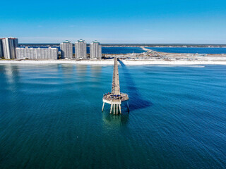 Air picture of Navarre Pier in Florida