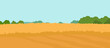 Agriculture cultural, sunflower farm nature, plant season background, field landscape, design, cartoon style vector illustration. Helianthus cornfield, outdoor realistic, natural grass bush industry.