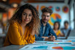 © Gonzalo - Cropped shot of diverse coworkers working together in boardroom, brainstorming, discussing and analyzing business strategy