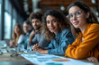 © Gonzalo - Cropped shot of diverse coworkers working together in boardroom, brainstorming, discussing and analyzing business strategy