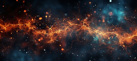 Dynamic spark network grid  abstract background with changing network structures