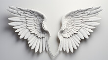 Angel Wings Isolated On White , Generate AI