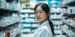 © VALUEINVESTOR - young female Asian pharmacist working in a pharmacy, generative AI