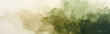 © boxstock production - Watercolor abstract background on white canvas with a dynamic mix of earthy brown and olive green, banner, panorama