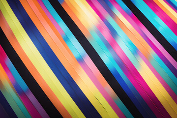 Wall Mural - fantastic rainbow stripes: an invitation to a colorful and gorgeous world generative ai