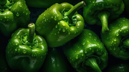 Wall Mural - green bell peppers