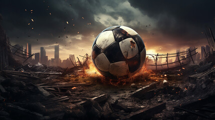 Wall Mural - soccer ball football design