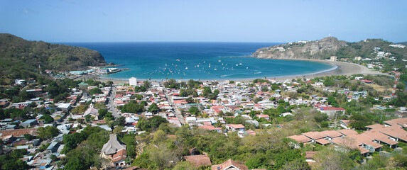 Canvas Print - Panorama cityscape of San Juan del sur