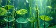 Underwater world, seaweeds and water plants waving in idyllic clean waters. 