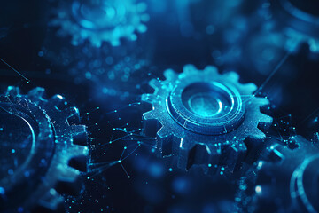 Optimization software technology process system business concept, business technology internet and network concept, 3d illustration