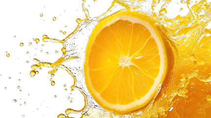Wall Mural - Collection of PNG. Orange juice splash isolated on transparent background.