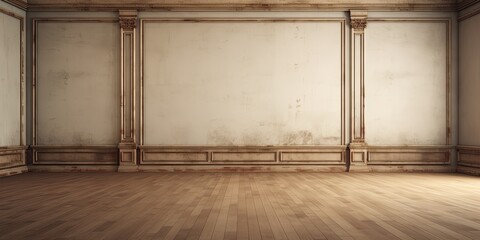 Wall Mural - an empty vintage room.