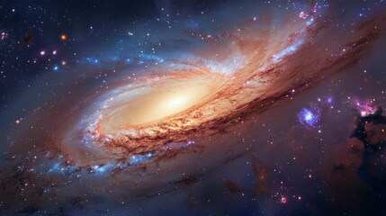 amazing spiral galaxy in our universe in space