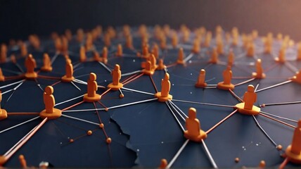 Human resource management and global Social network connection, Network community, Relationship Management, with a global structure, Social network Service (SNS) Concept.