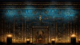 Fototapeta  - a wall of an ancient egyptian temple with symbols and symbols
