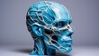 3d printed personalized facial prosthetics solid color background