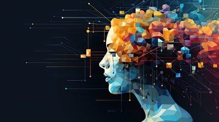 ai algorithms for mental health solid color background