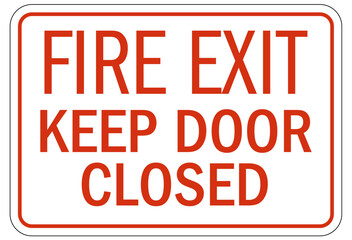 Wall Mural - Fire door keep closed sign