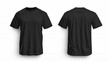 © Nelson - black tshirt mockup front and back on white background